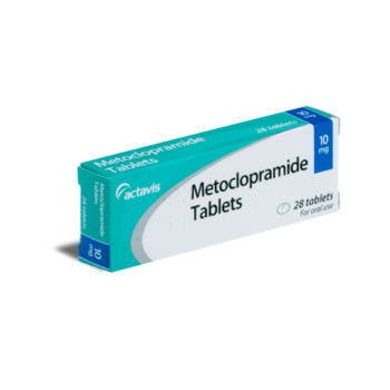 Box of Metoclopramide used to treat nausea and vomiting