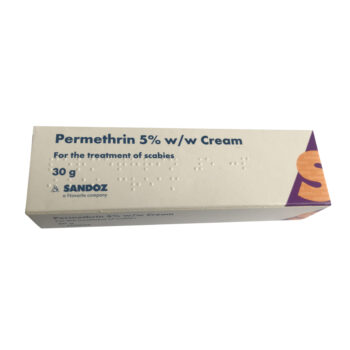 Tube of Permethrin 5% Cream for scabies treatment