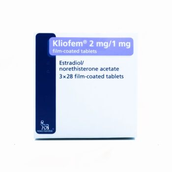 Box of Kliofem used for daily menopause symptom relief