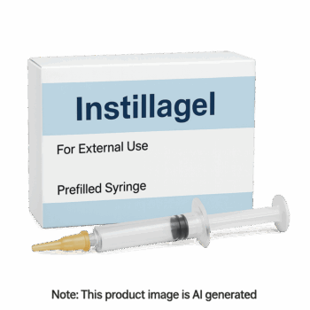 Instillagel sterile gel syringe containing lidocaine and antiseptic