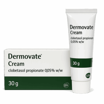 Box of Dermovate Cream used for eczema and skin inflammation