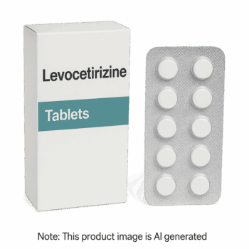 Box of Levocetirizine 5mg Tablets for allergy relief