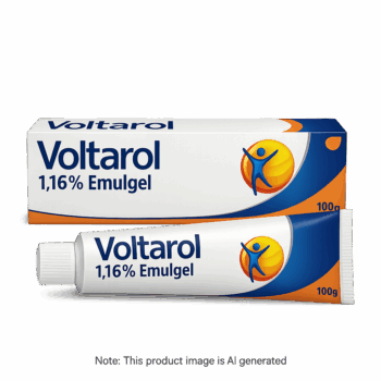 Box of Voltarol 1.16% Emulgel used to treat joint and muscle pain