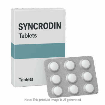 Box of Syncrodin Tablets used to treat insomnia and sleep disturbance